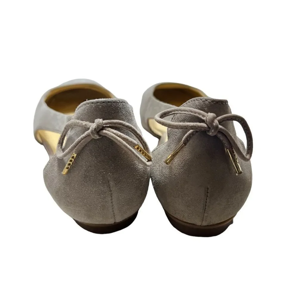 Paul Green Maureen Rosewood Suede Cutout Flats W/Back Bow Sz 3/5.5,  Gorgeous!